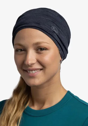 detail Nákrčník Buff 113010.779.10 Merino Lightweight Solid Solid Night Blue