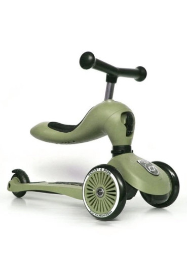 detail Dětské odrážedlo/koloběžka, Scootandride Highwaykick 1 olivová