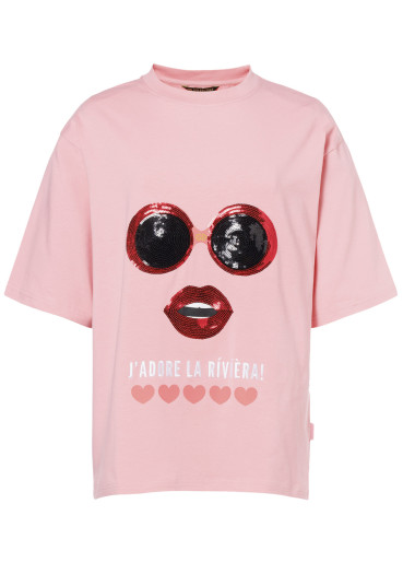 detail Dámské tričko Goldbergh Soleil Short Sleeve Top Salmon Rose