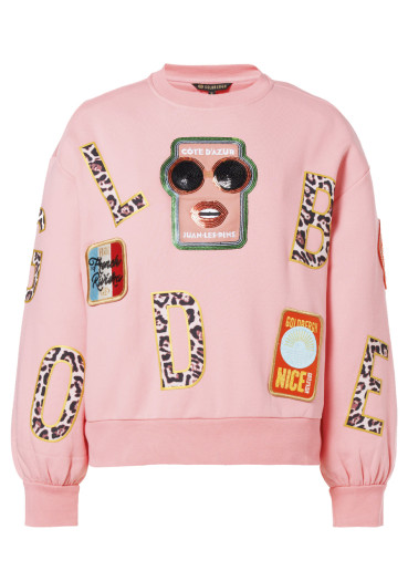 detail Dámská mikina Goldbergh Piscine Sweater Salmon Rose