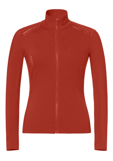 detail Dámská mikina Goldbergh Veronique Zip Jacket Bronze Brown