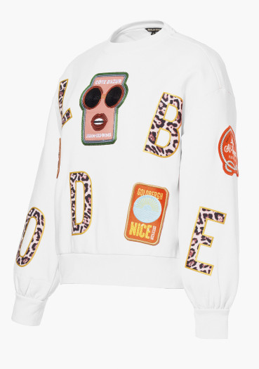detail Dámská mikina Goldbergh Piscine Sweater White