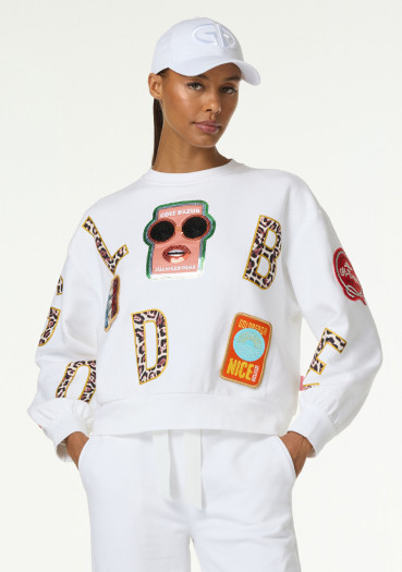 detail Dámská mikina Goldbergh Piscine Sweater White