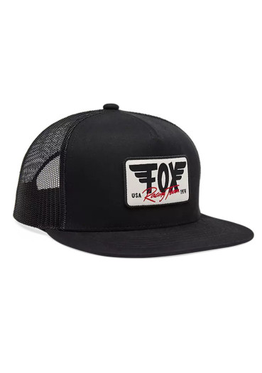detail Fox Winged Trucker Hat Black