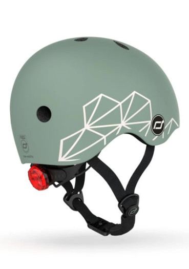 detail Dětská helma Scootandride Helma graphic XXS green lines