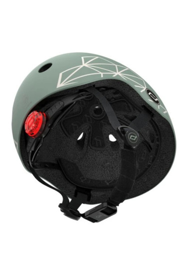 detail Dětská helma Scootandride Helma graphic XXS green lines