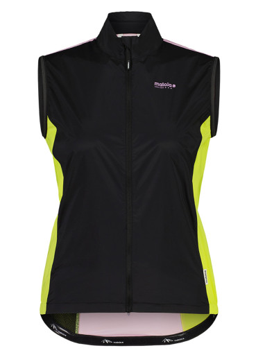 detail  Vesta Maloja SeisM. Vest deep black multi