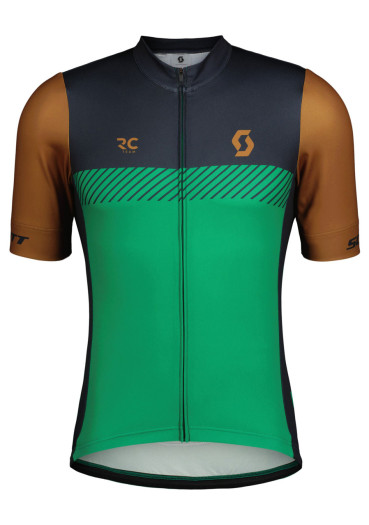 detail Pánský cyklistický dres Scott Jersey M's RC Team SS Bread Brown/Amazon Green