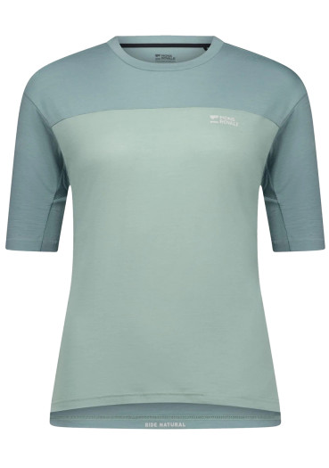 detail Dámské cyklistické tričko Mons Royale Diversion Merino Bike Jersey Ss Wmns Dew / Desert Sage
