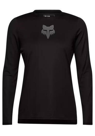 detail Dámský cyklistický dres Fox W Ranger Ls Jersey Fox Head Black