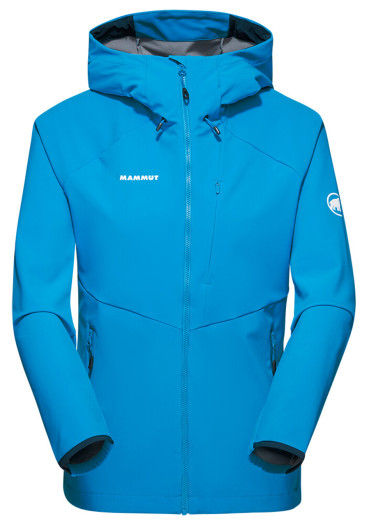 detail Mammut Ultimate Comfort SO W Hood. Jkt Glacier Blue