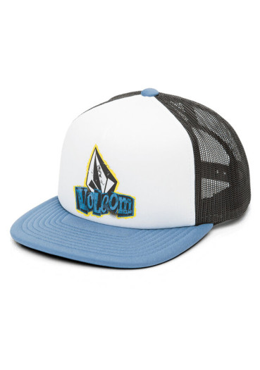 detail Volcom Sticker Stamp Trucker Stone Blue