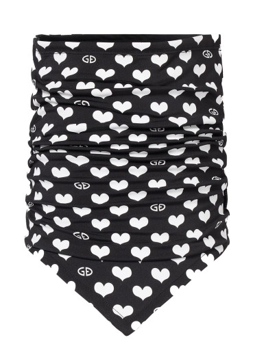 detail Dámský nákrčník Goldbergh Cupid Neckwarmer Cuori Black