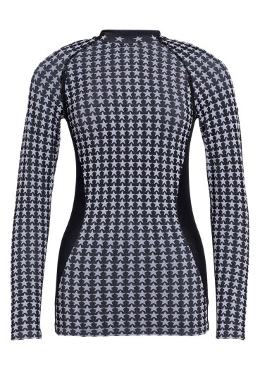 detail Dámské triko Goldbergh Starlet Baselayer Long Sleeve Black/White