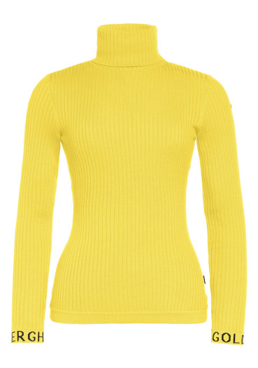 detail Dámský rolák Goldbergh Mira Long Sleeve Knit Sweater Limone