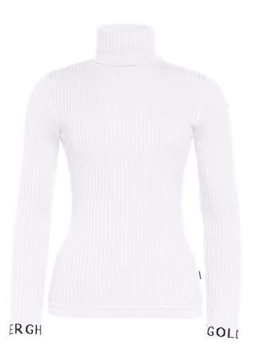 detail Dámský rolák Goldbergh Mira Long Sleeve Knit Sweater White
