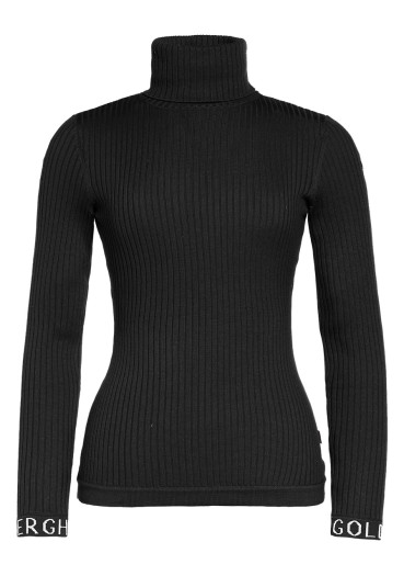 detail Dámský rolák Goldbergh Mira Long Sleeve Knit Sweater Black