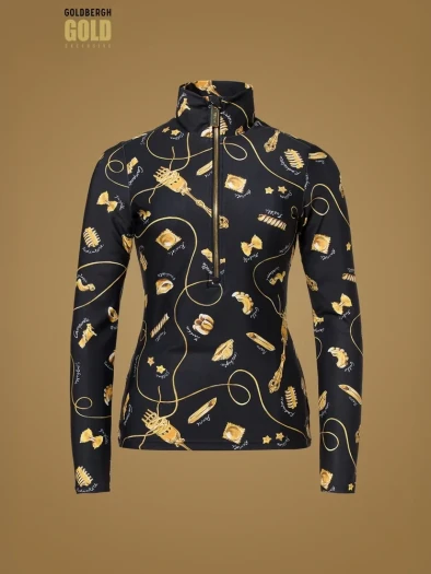 detail Dámské triko Goldbergh Farfalle Ski Pully La Pasta Dorata Black