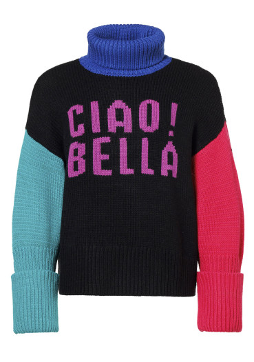 detail Dámský oversized svetr Goldbergh Siena Long Sleeve Knit  Black