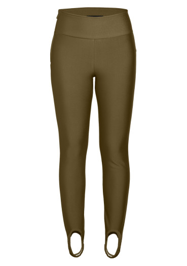 detail Dámské slim fit kalhoty Goldbergh Sandy Ski Pants Dark Olive