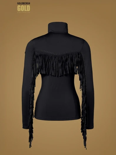 detail Dámské triko Goldbergh Whisper Ski Pully Black