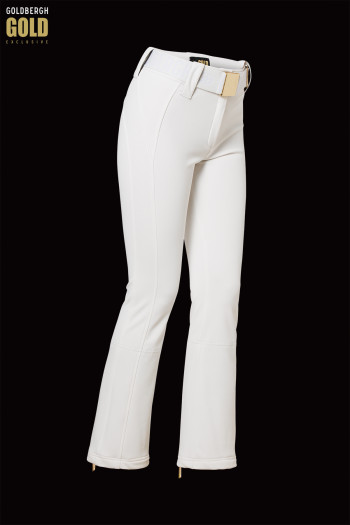 detail Dámské lyžařské kalhoty Goldbergh Pippa Gold Ski Pants Cream