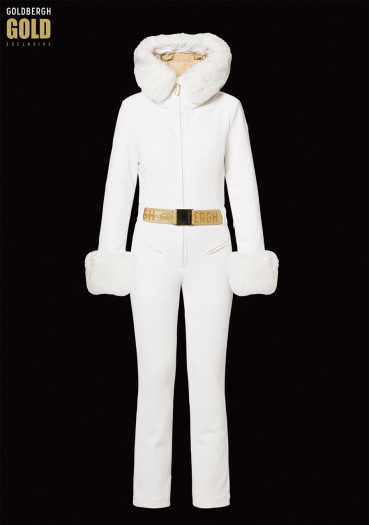 detail Dámský overal Goldbergh Vita Ski Suit Faux Border Cream
