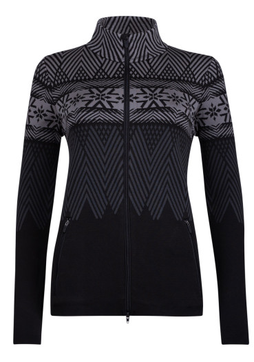 detail Dámský svetr Newland N4 6704/0167 Lady Full Zip Black/Dark G