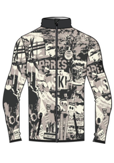 detail Pánský svetr Newland N3 4133/0179 Man Full Zip Dark Grey/Bu