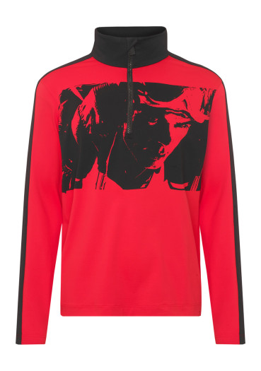 detail Pánská mikina Slim Fit Toni Sailer Luca Men First Layer Signal Red 442
