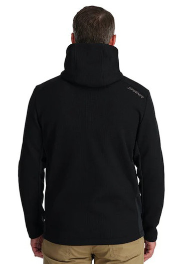 detail Spyder Bandit Hooded Jacket, Black