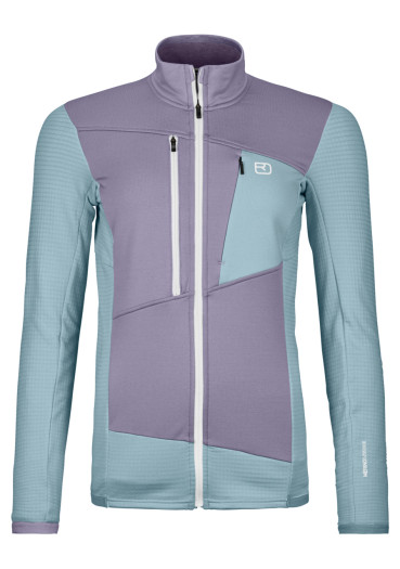 detail Dámská mikina Ortovox Fleece Grid Jacket W Glacier Grey