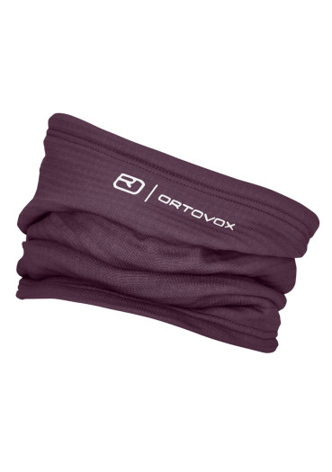 detail Nákrčník Ortovox Fleece Grid Neckwarmer Dark Wild Berry