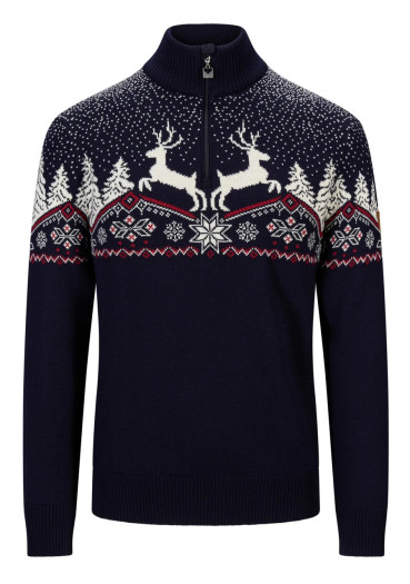 detail Pánský svetr Dale of Norway Dale Christmas Masc Sweater Navy Offwhite Redrose