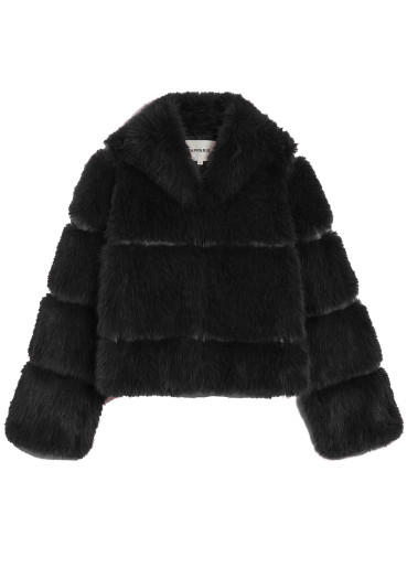 detail APPARIS Sai Sable Coat Noir