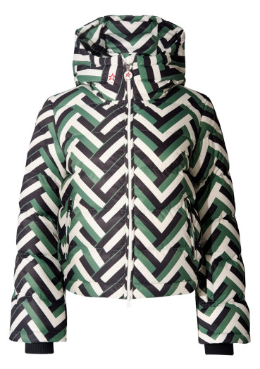 detail Dámská bunda - Perfect Moment Polar Flare Ski Jacket Iii Waffle Print – Green
