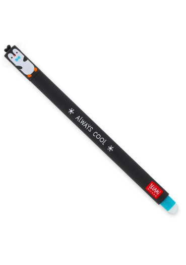 detail Legami Erasable Pen-Penguin-Turquoise Ink