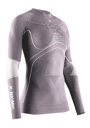 detail Dámské triko X-Bionic® Energy Accumulator 4.0 Shirt Lg Sl Wmn Dusty Lavender/Arctic White
