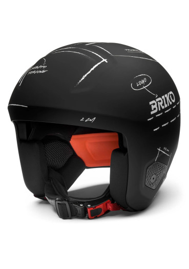 detail Lyžařská helma Briko VULCANO 2.0 GRAPHIK-Matt Black White