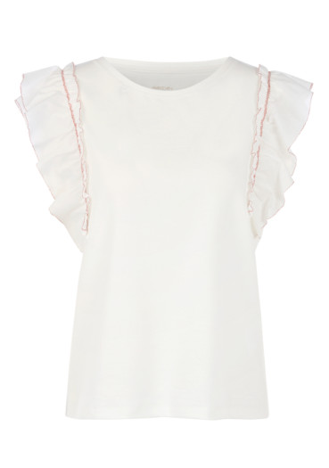 detail Dámský top Marc Cain AC 48.63 J15 T-Shirt Off-White 110