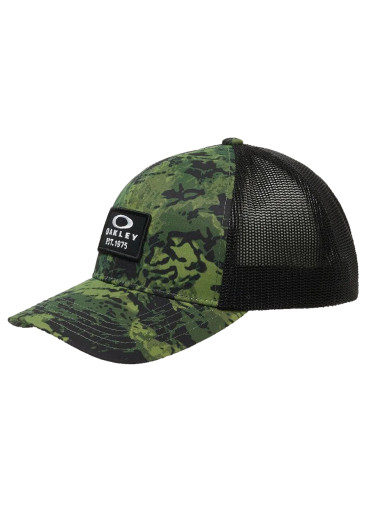 detail Oakley Patch Trucker Hat Tiger Camo Green BFQ
