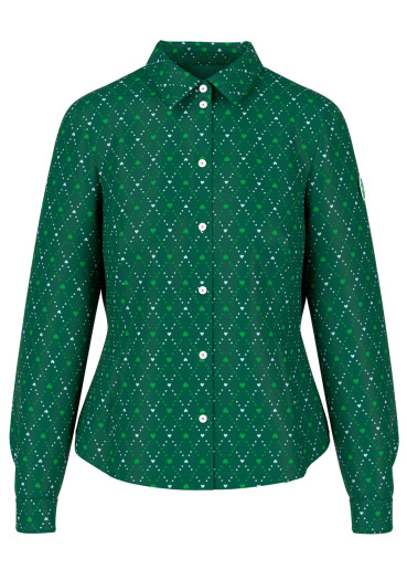 detail Dámská košile Marc Cain AS 51.17 J42 Blouse Dark Jade Green 556