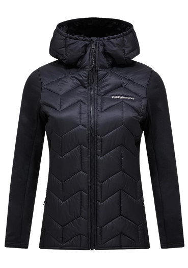 detail Dámská bunda Peak Performance Elevate Insulated Hybrid Hood Jkt W Black 050