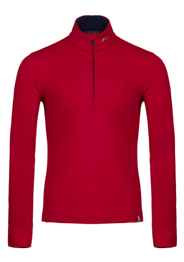 detail Pánský rolák Kjus Men Feel Midlayer Half-Zip, Chili/KJUS Navy