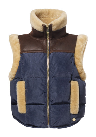 detail Dámská vesta Goldbergh Aya Bodywarmer Raw Denim