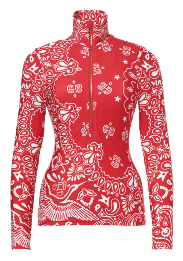 detail Dámský rolák Goldbergh Toriko Ski Pully Bandana Paisley Flame