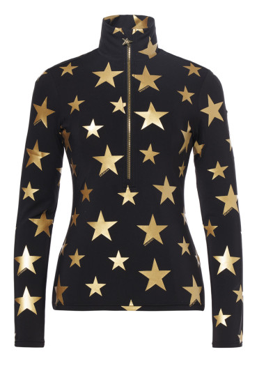 detail Dámský rolák Goldbergh Hikari Ski Pully Black/Gold