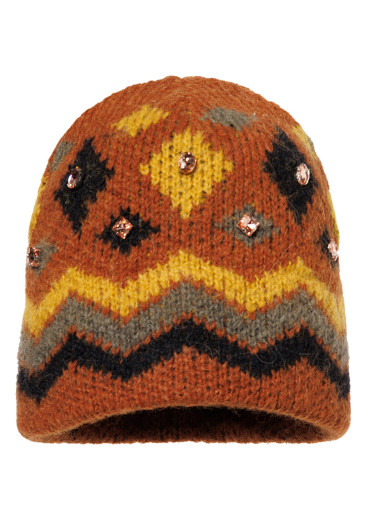 detail Dámská čepice Goldbergh Maeko Beanie Deep Mocha 