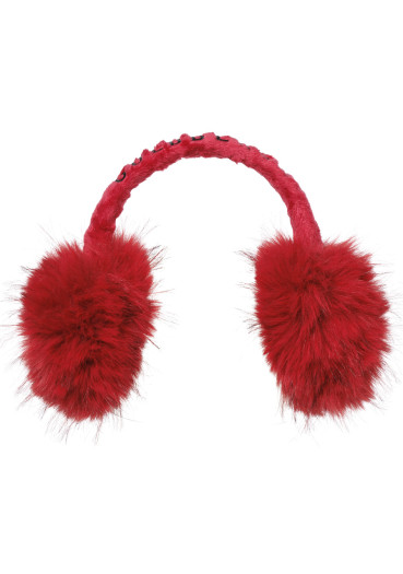 detail Dámské klapky Goldbergh Fluffy Earwarmers Flame
