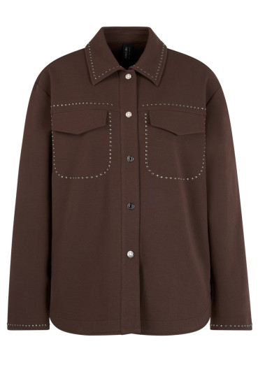 detail Dámská bunda Marc Cain BS 31.20 J09 Jacket 697 Seal Brown